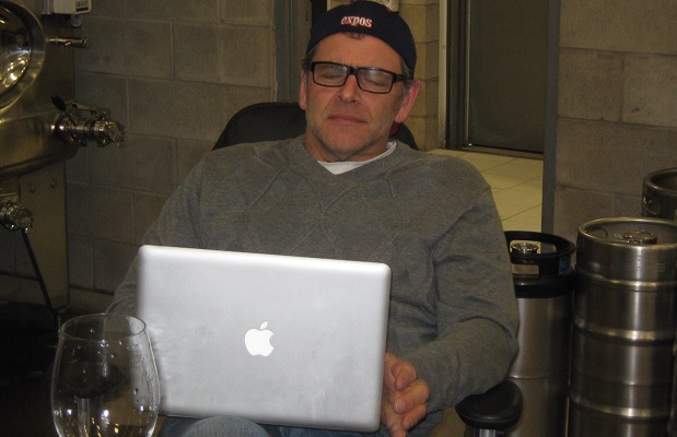 Bill Zacharkiw making notes at Pearl Morissette