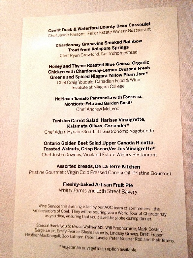 Saturday Menu at Vineland Research Station