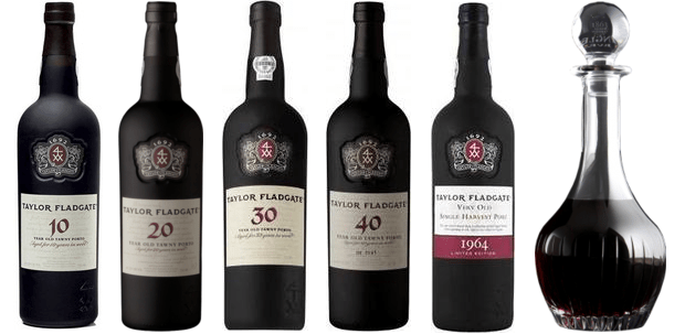 Taylor Fladgate 10, 20, 30 and 40 Year-Old Tawny Ports, Single Harvest 1964, Single Harvest 1863