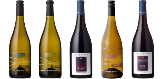 Laughing Stock Pinot Gris 2013, Laughing Stock Blind Trust White 2013, Upper Bench Zweigelt 2012, Laughing Stock Viognier 2013, Upper Bench Pinot Noir 2012