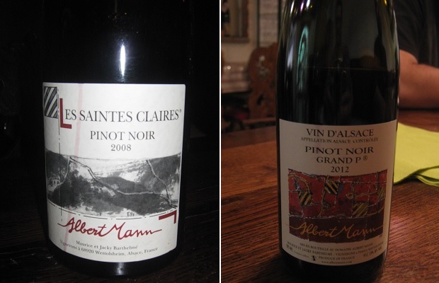 Domaine Albert Mann Pinot Noir Les Saintes Claires 2008 and Grand P 2012