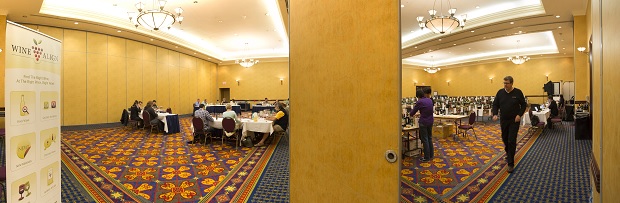 Panorama of judging and wines at WWAC14 Photo: Jason Dziver (www.jasondziver.com)