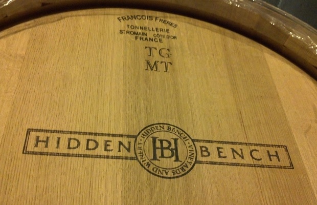 French cask in the Hidden Bench cellar