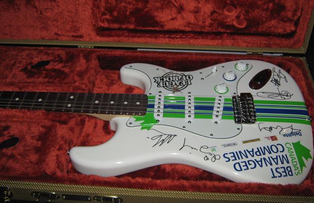 Slient auction signed guitar