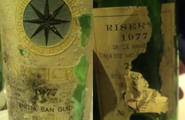 Tenuta San Guido Sassicaia 1977 at Splendido Restaurant, September 2014