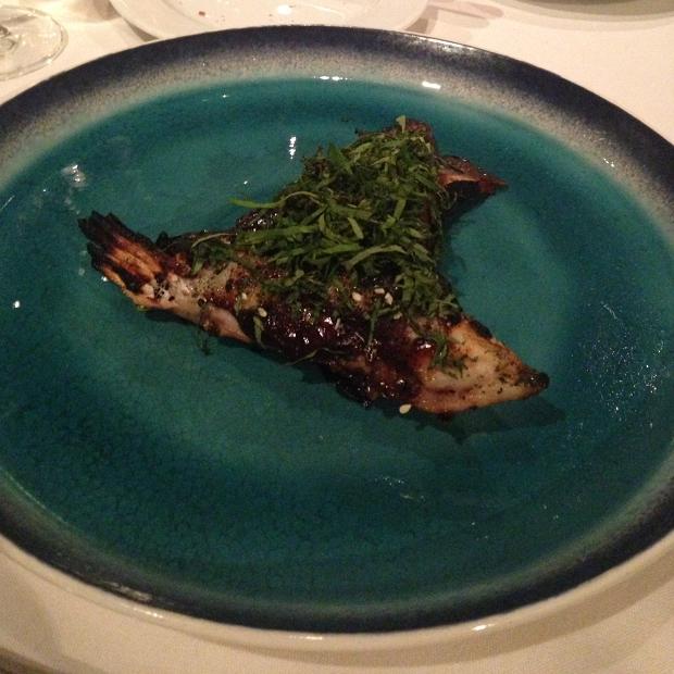 Hamachi collar, black bean paste