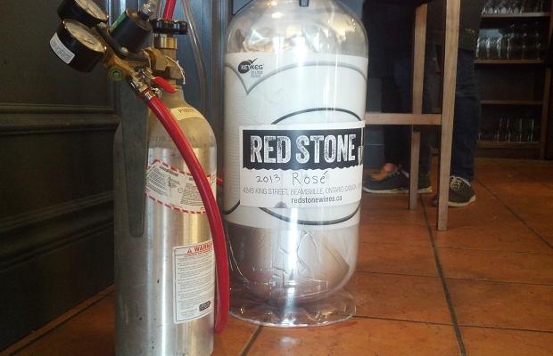 Redstone Wines Rosé from KeyKeg at Campagnolo Restaurant Photo © Michael Godel