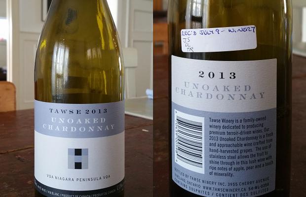 Tawse Unoaked Chardonnay 2013
