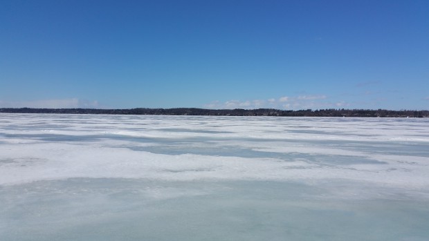 Lake yet frozen, March 18, 2015