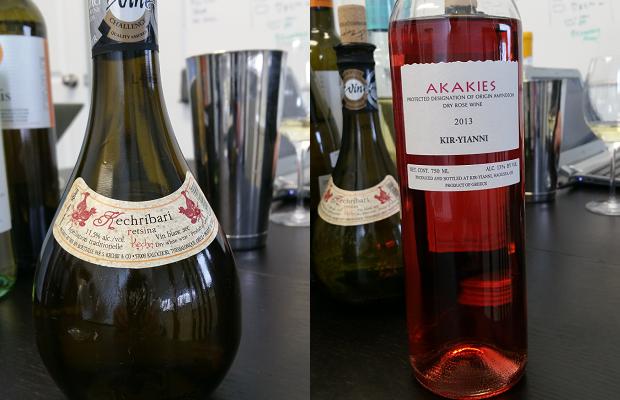Kechri Kechribari Retsina and Kir Yianni Akakies Rosé 2013