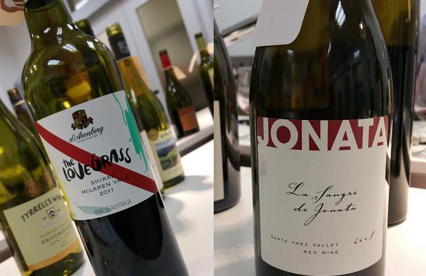 D'arenberg The Love Grass Shiraz 2011 and Jonata La Sangre De Jonata Syrah 2008