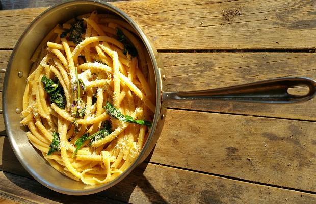 Ziti N. 69, sage, spinach, garlic, olive oil, reggiano