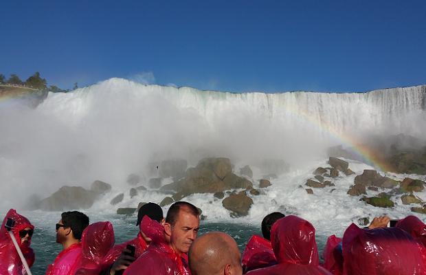 WineAlign judges, a rainbow and the American Falls