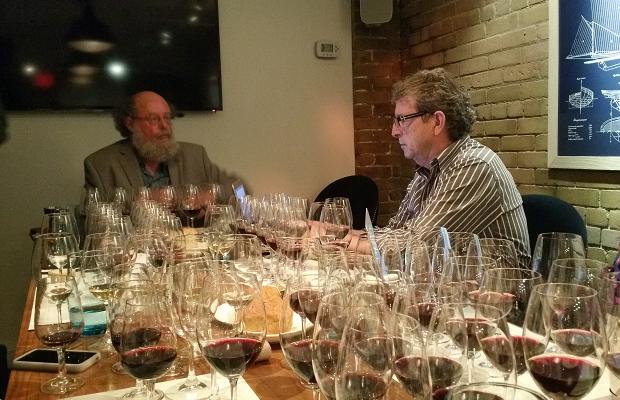 Stratus winemaker J-L Groux and WineAlign's David Lawrason