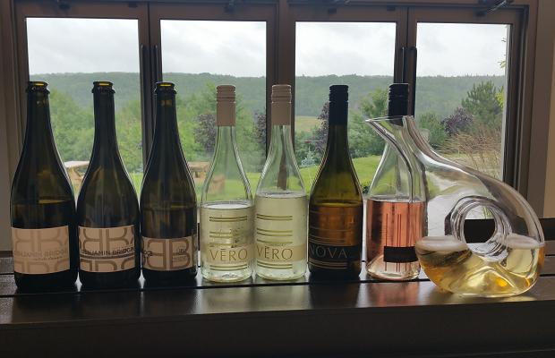 Tasting at Benjamin Bridge, Gaspereau Valley, Nova Scotia