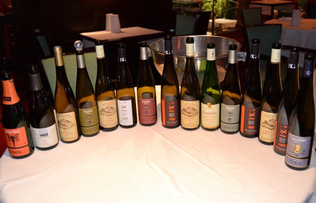 Dinner wines at La Table du Gourmet, Riquewihr