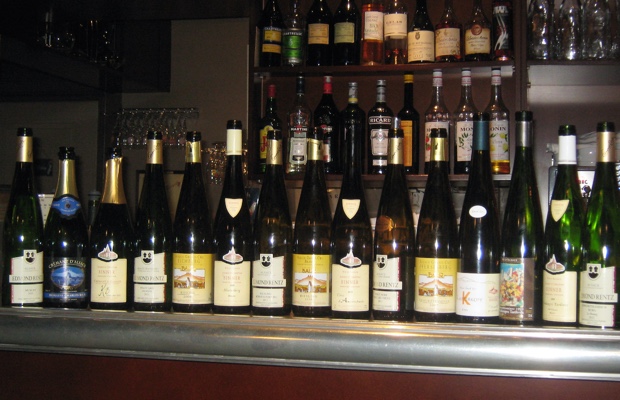 Dinner wines at L'Epicurien, Colmar