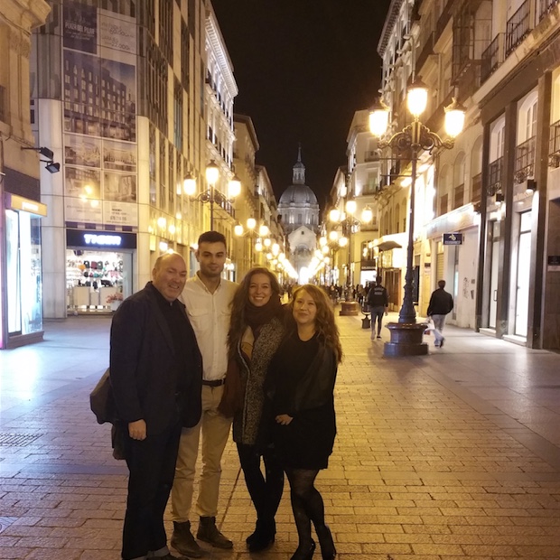 Christopher Waters, Ivo André Alho Cabral, Sofía González Martínez and Sara d'Amato in Zaragoza