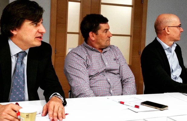 Meetings of the minds: Aragón Exterior Managing Director Ignacio Martinez de Albornoz, President Eduardo Ibañez Aranda Campo de Borja and Head of Wines from Spain (ICEX) Alfonso Janeiro