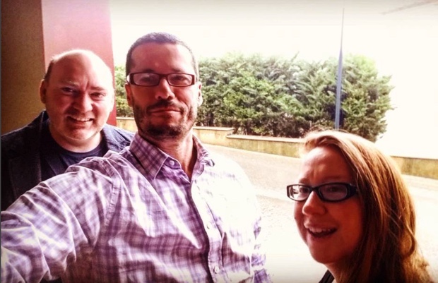 Rare rain all day in Aragon did not deter Los Canadienses @waters_wine @saradamato #lovegarnacha