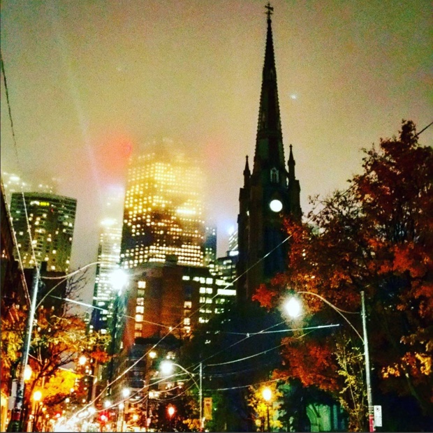 Star shrouded downtown Toronto