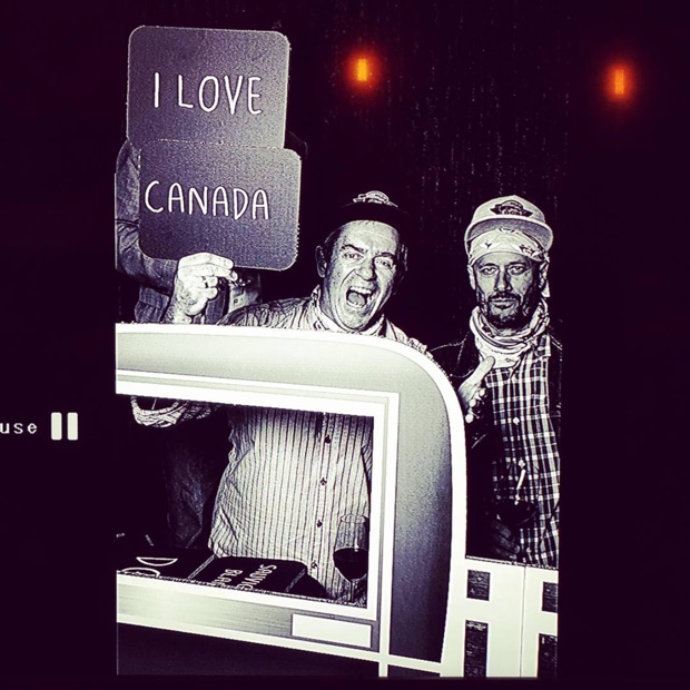 This guy loves Canada @WOSA_ZA #DGBinthewinelands #foodtrucks