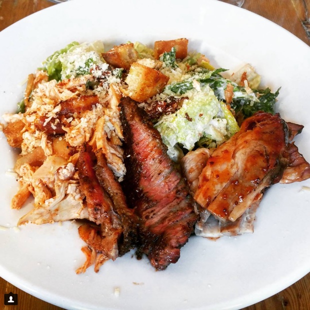 I call it the Godello. Caesar @barquebbq with smoked chicken, brisket and pulled pork.