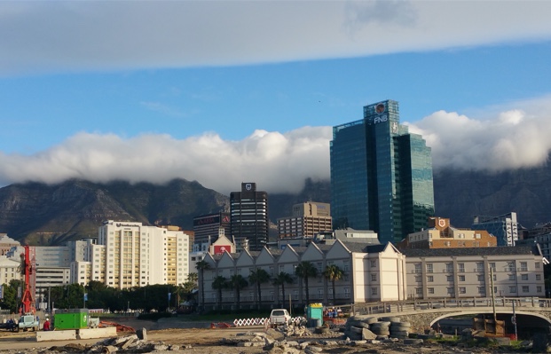 Table Mountain behind the clouds, Cape Town