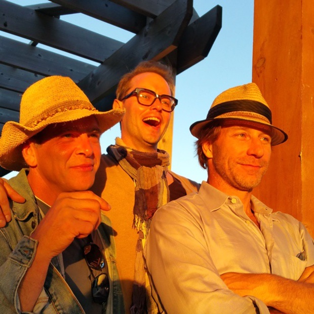 Tres hombres in @TheGoodEarthTweets light @johnszabo @billzacharkiw @bradroyale #NWAC15 #beerdrinkersandhellraisers